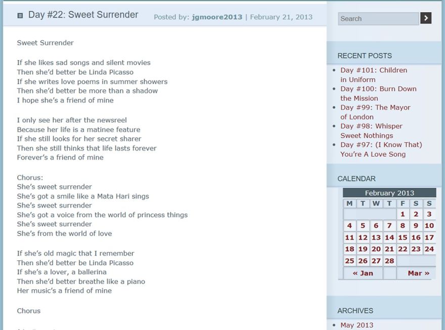 I Wrote One New Song Lyric A Day For 101 Days, And Now They're Available For Anyone To Use