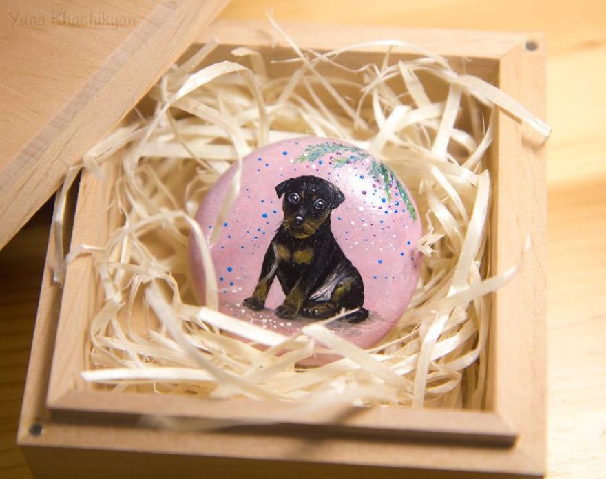 I Painted Cute Dogs On Sea Stones To Celebrate The Year Of The Dog