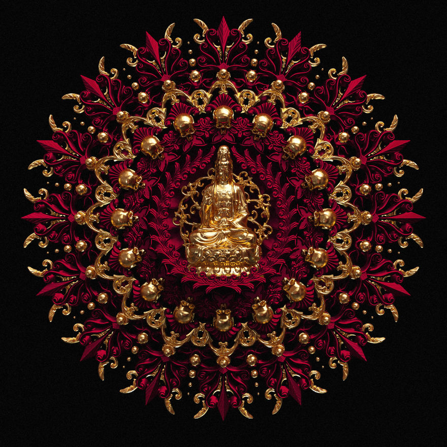 I Reimagined Traditional Mandala & Geometric Patterns As 3d Illustrations