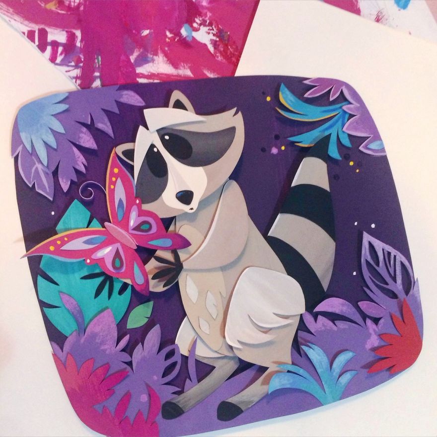 I Create A World Of My Own Using Paper, Scissors And A Little Too Much Color!