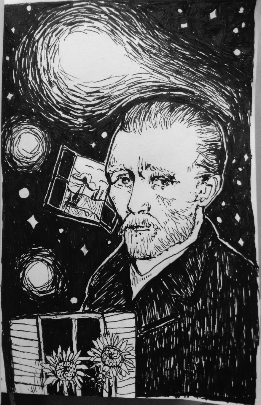 I Create Ink Drawings Since 2015 To Express My Feelings I Create Ink Drawings Since 2015 To Express My Feelings