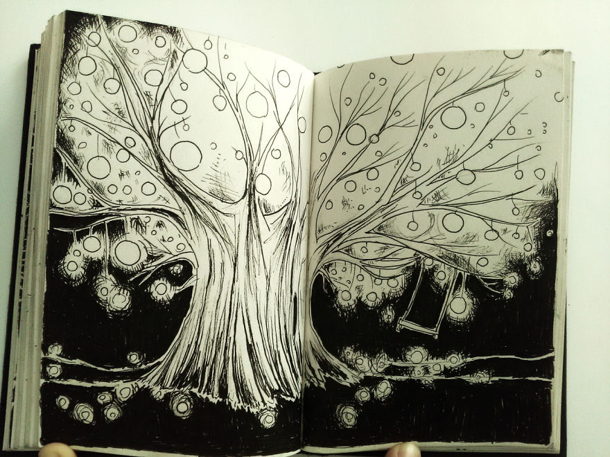 I Create Ink Drawings Since 2015 To Express My Feelings