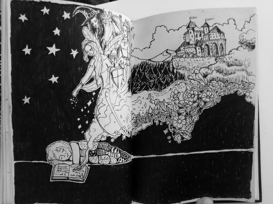 I Create Ink Drawings Since 2015 To Express My Feelings I Create Ink Drawings Since 2015 To Express My Feelings