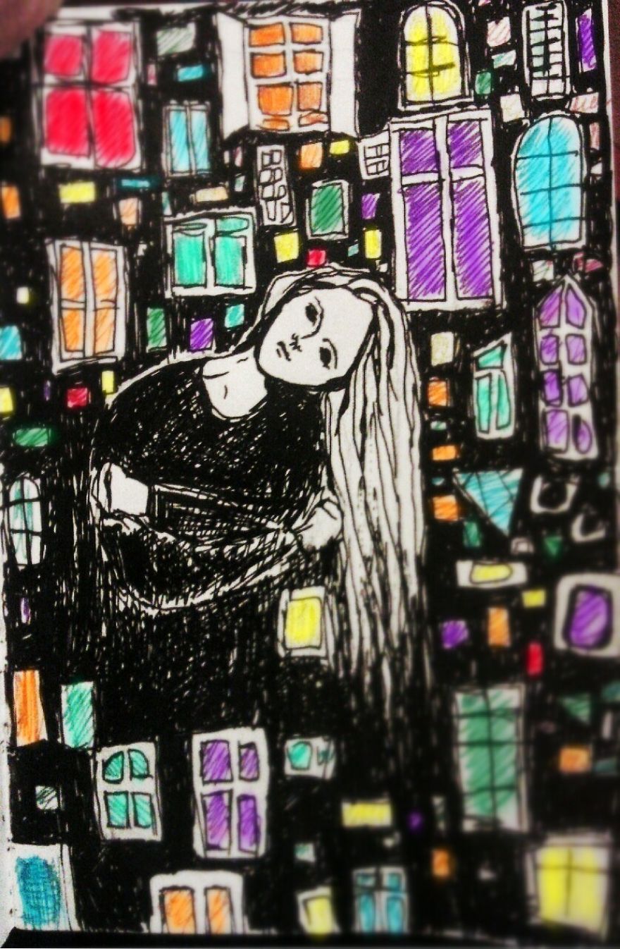 I Create Ink Drawings Since 2015 To Express My Feelings I Create Ink Drawings Since 2015 To Express My Feelings