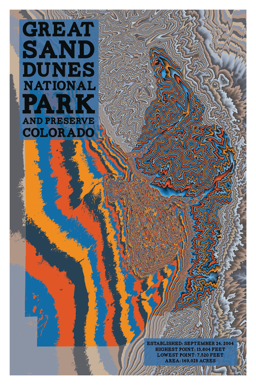 I Made A Series Of National Park Topography Prints I Made A Series Of National Park Topography Prints