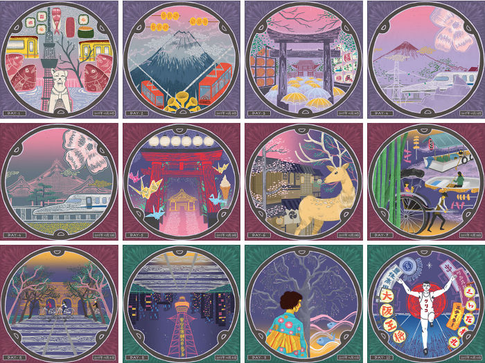 I Made Animated Gif Illustrations Out Of My Trip To Japan