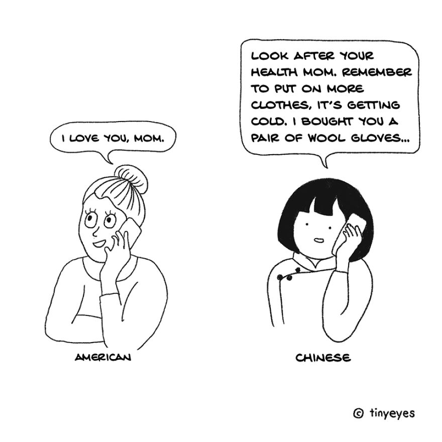 I Made These Comics To Compare Chinese Culture With Western Culture Through Everyday Life