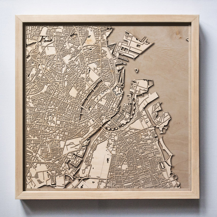 30+ Wooden City Maps That Will Make You Search For Your House!