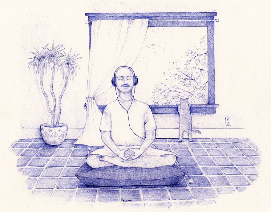 I'm Creating A Collection Of Little Vignettes With A Pen That Play With Our Relationship With Tech