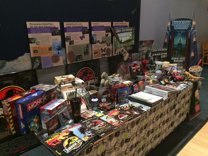 Here Is My Collection Of Jurassic Park Items. From The Hat When I First Saw The Movie In 1993 To The Jurassic World Displays From Dairy Queen. I Display My Collection Once A Year At The Florida Museum Of Natural History's Annual Collector's Day.