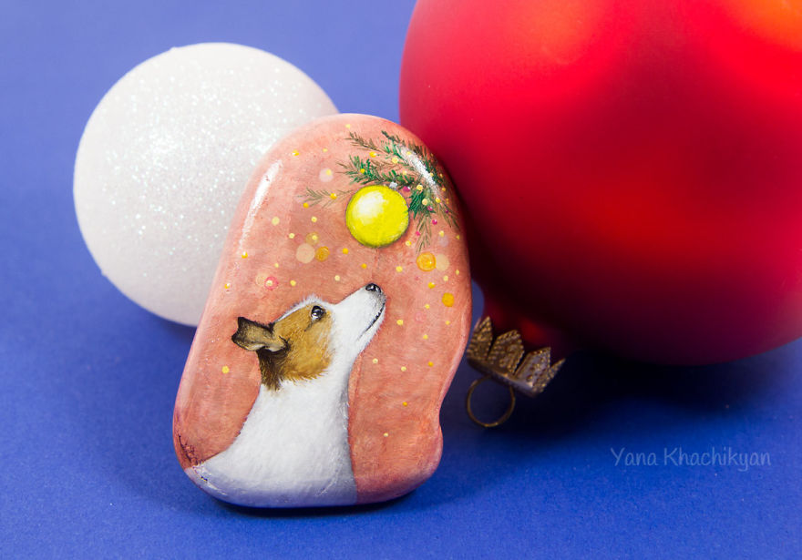 I Painted Cute Dogs On Sea Stones To Celebrate The Year Of The Dog