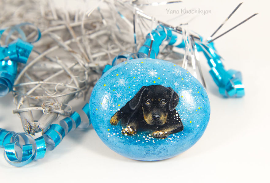 I Painted Cute Dogs On Sea Stones To Celebrate The Year Of The Dog