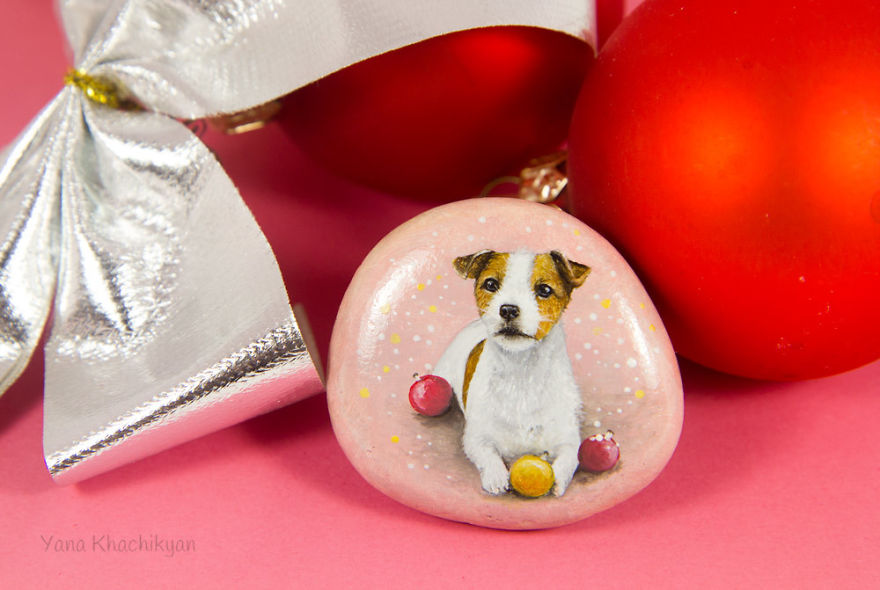 I Painted Cute Dogs On Sea Stones To Celebrate The Year Of The Dog