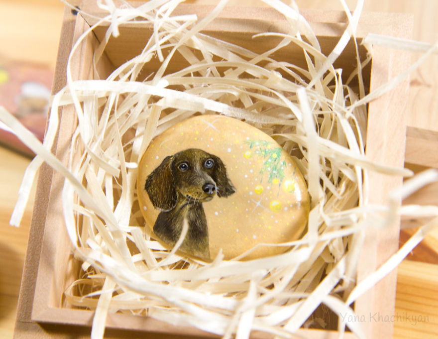 I Painted Cute Dogs On Sea Stones To Celebrate The Year Of The Dog