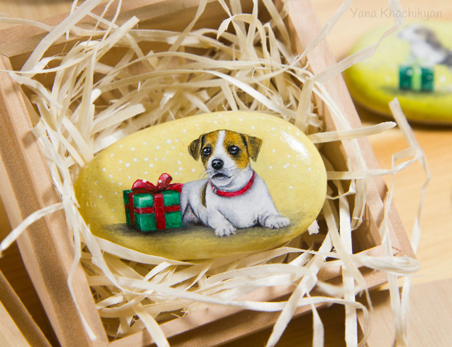 I Painted Cute Dogs On Sea Stones To Celebrate The Year Of The Dog