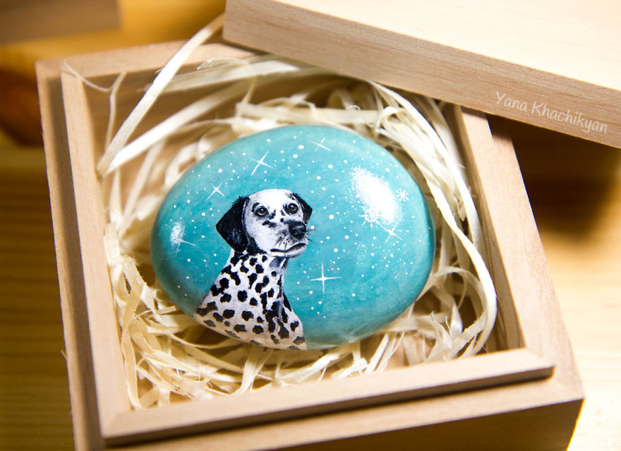 I Painted Cute Dogs On Sea Stones To Celebrate The Year Of The Dog