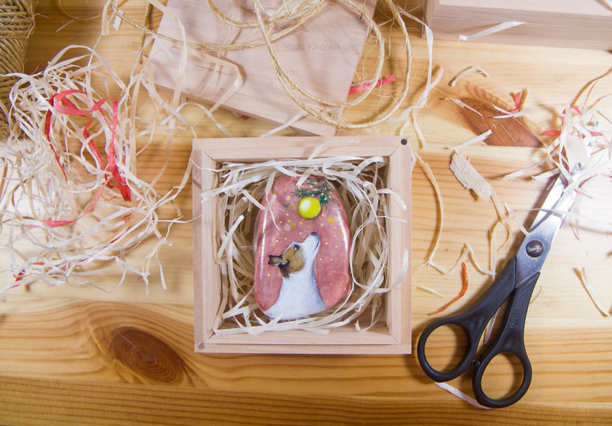 I Painted Cute Dogs On Sea Stones To Celebrate The Year Of The Dog