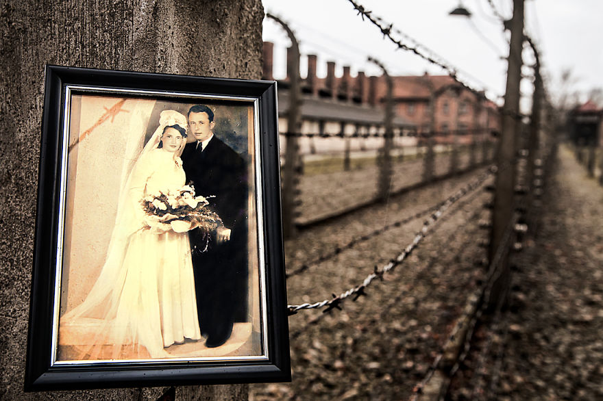I Placed Photographs Of My Family Throughout Auschwitz, To Document The Life Of 4 Generations Since My Grandmother Survived The Camp