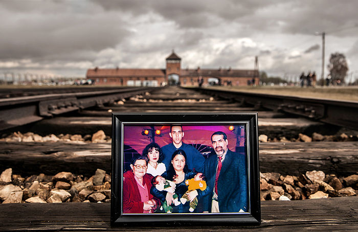 I Placed Photographs Of My Family Throughout Auschwitz, To Document The Life Of 4 Generations Since My Grandmother Survived The Camp