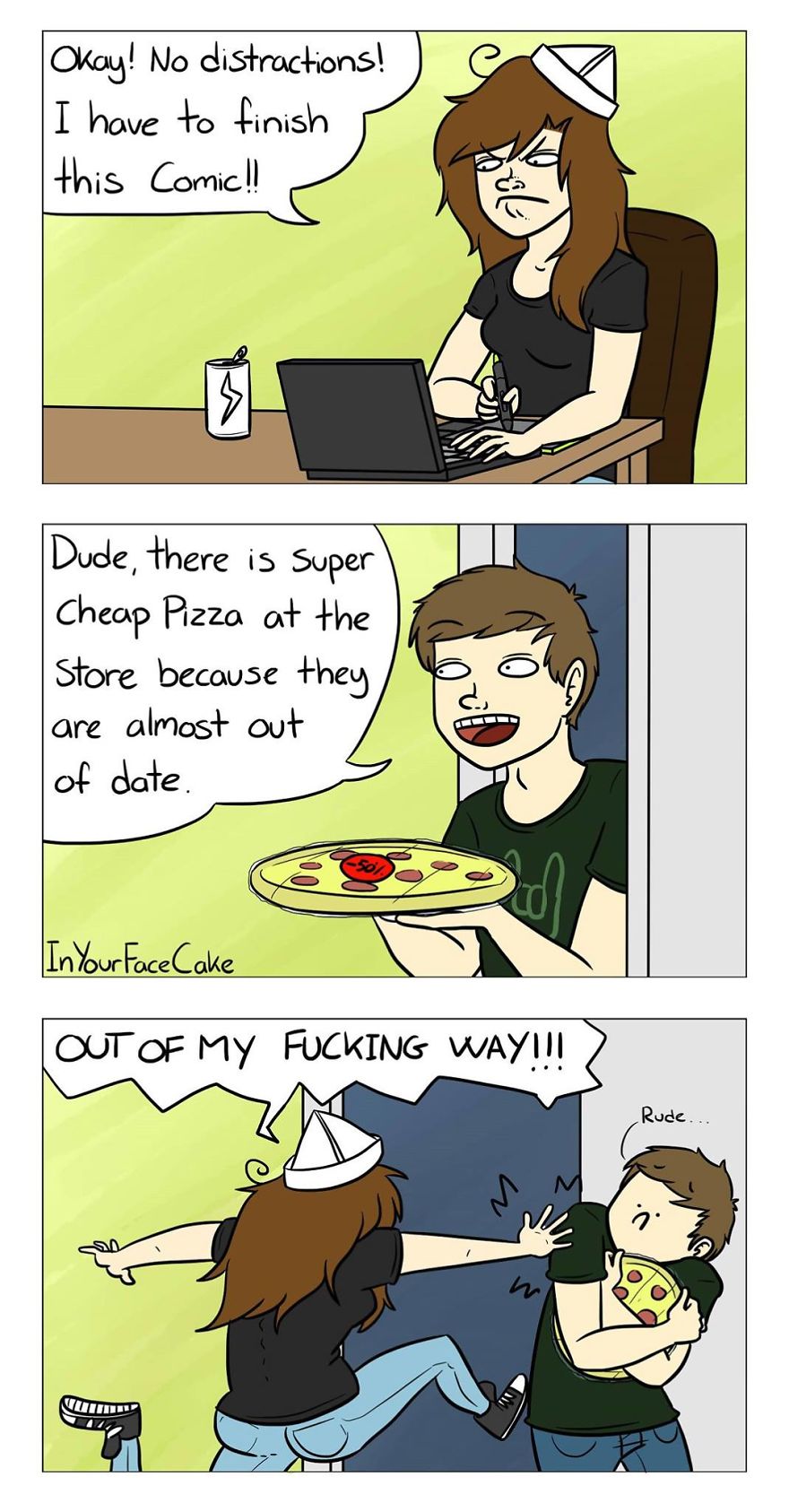 In Your Face Cake Comics - Oc