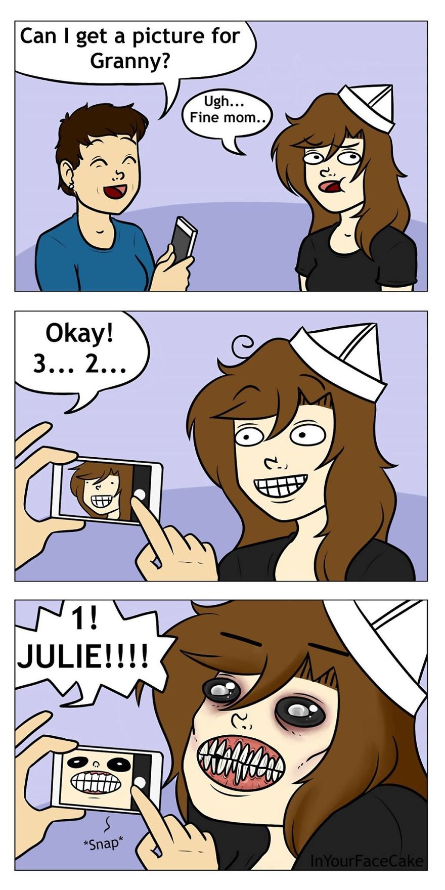 In Your Face Cake Comics - Oc