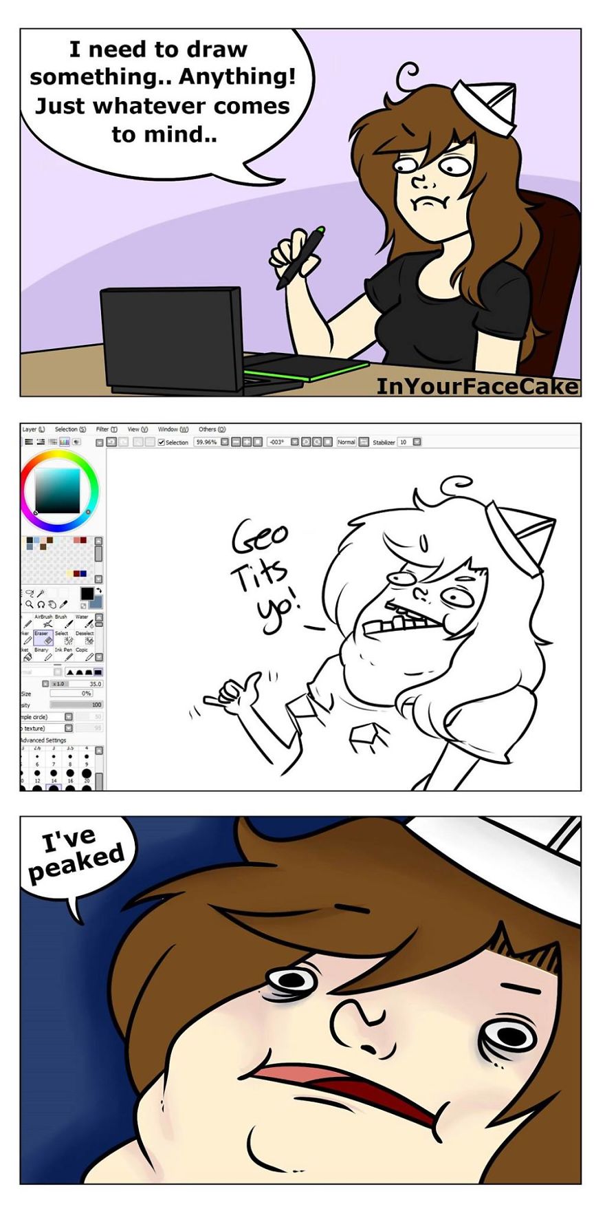 In Your Face Cake Comics - Oc