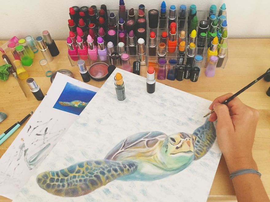 I Use My Lips And Lipsticks To Create These Paintings I Use My Lips And Lipsticks To Create These Paintings