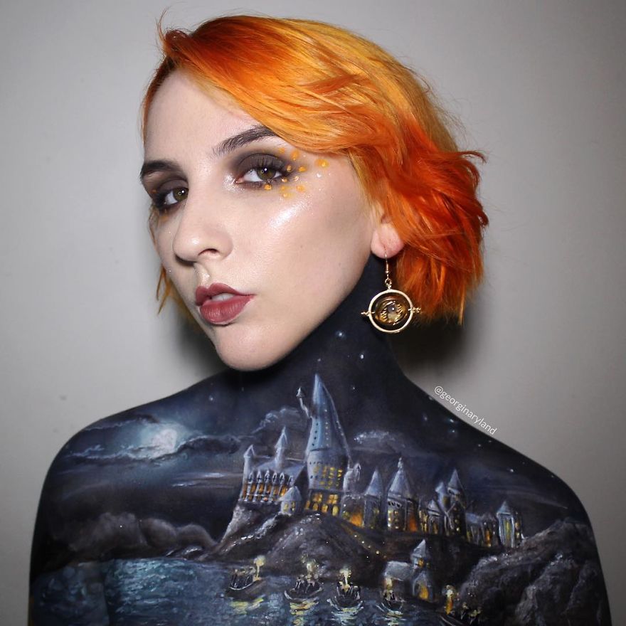 Makeup Artist Georgina Ryland Is Using Her Body As A Canvas On Instagram Creating True Masterpieces