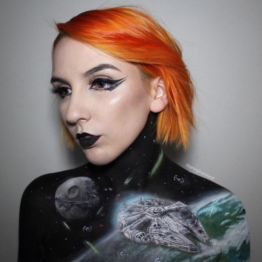 Makeup Artist Georgina Ryland Is Using Her Body As A Canvas On Instagram Creating True Masterpieces