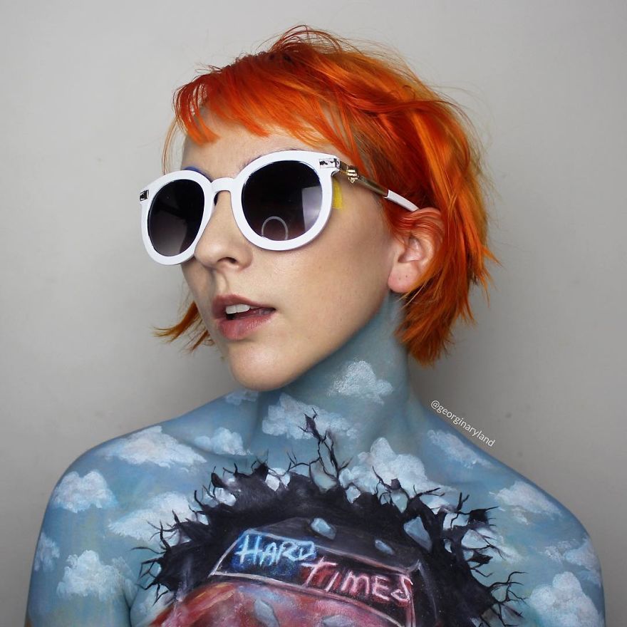Makeup Artist Georgina Ryland Is Using Her Body As A Canvas On Instagram Creating True Masterpieces