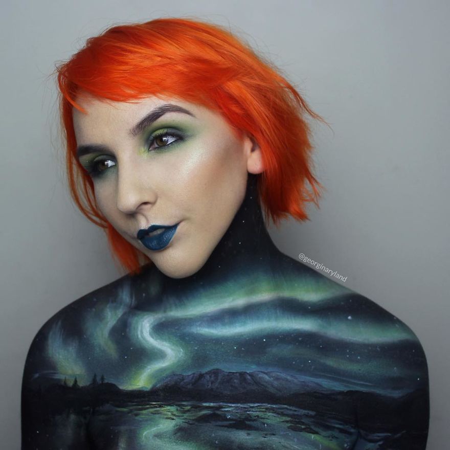 Makeup Artist Georgina Ryland Is Using Her Body As A Canvas On Instagram Creating True Masterpieces