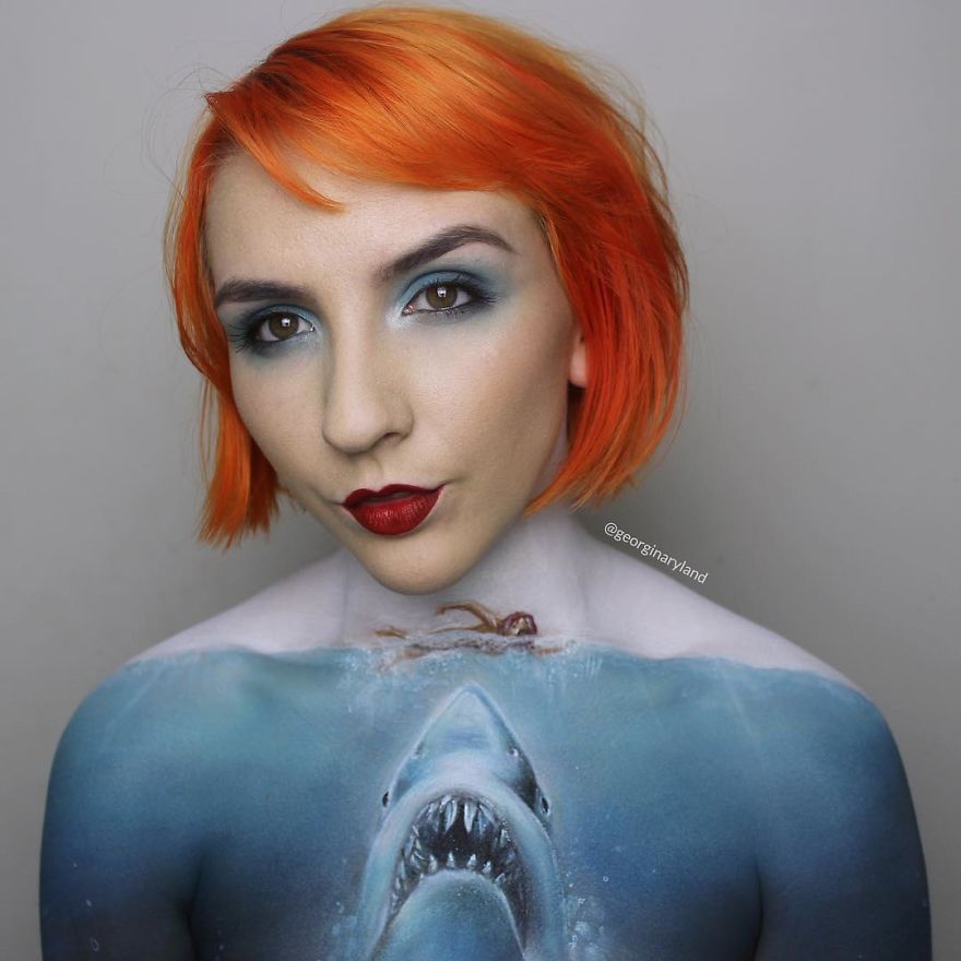 Makeup Artist Georgina Ryland Is Using Her Body As A Canvas On Instagram Creating True Masterpieces