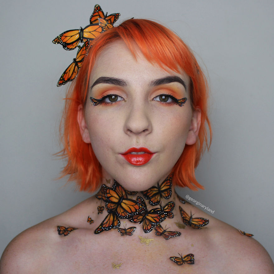 Makeup Artist Georgina Ryland Is Using Her Body As A Canvas On Instagram Creating True Masterpieces