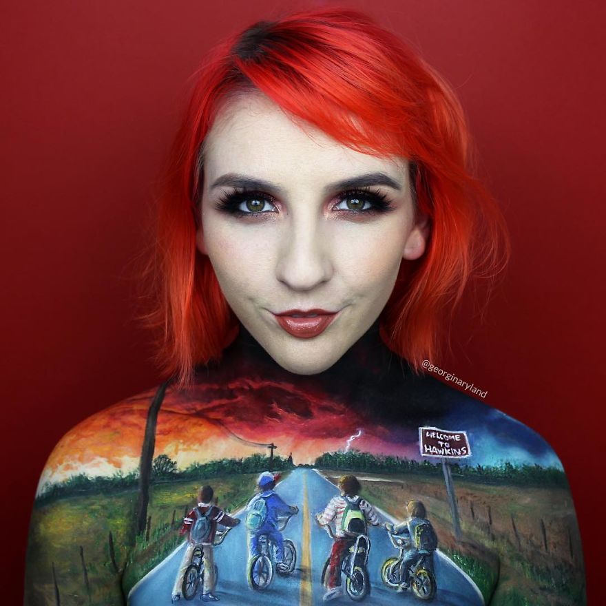 Makeup Artist Georgina Ryland Is Using Her Body As A Canvas On Instagram Creating True Masterpieces