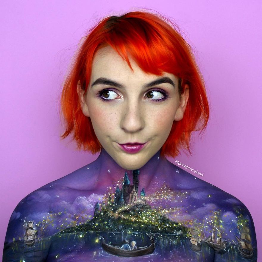 Makeup Artist Georgina Ryland Is Using Her Body As A Canvas On Instagram Creating True Masterpieces