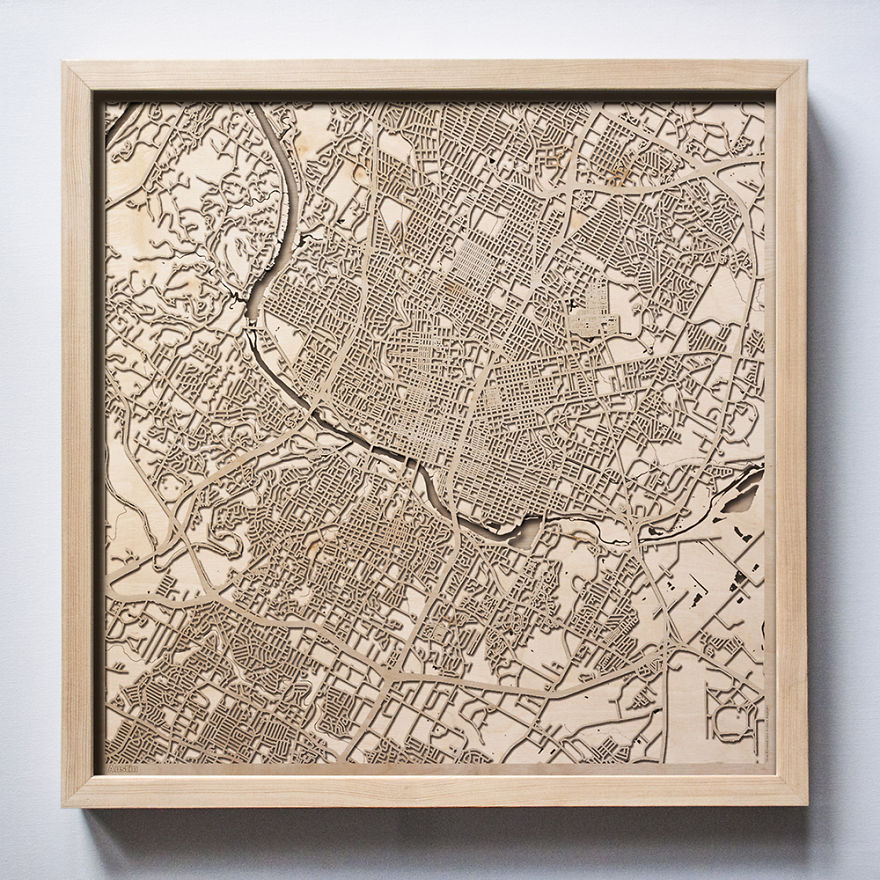 30+ Wooden City Maps That Will Make You Search For Your House!
