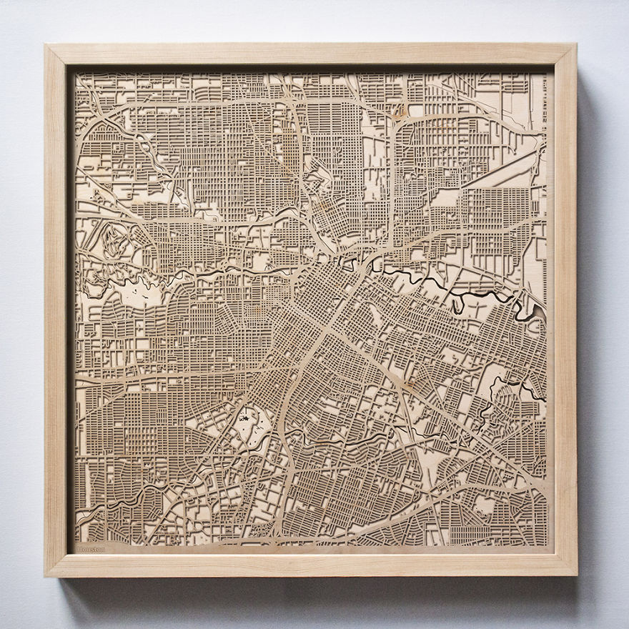 30+ Wooden City Maps That Will Make You Search For Your House! 30+ Wooden City Maps That Will Make You Search For Your House!