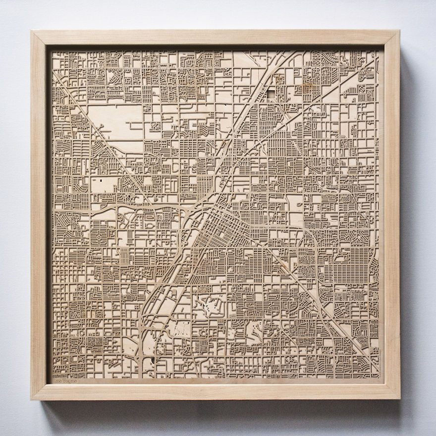 30+ Wooden City Maps That Will Make You Search For Your House!