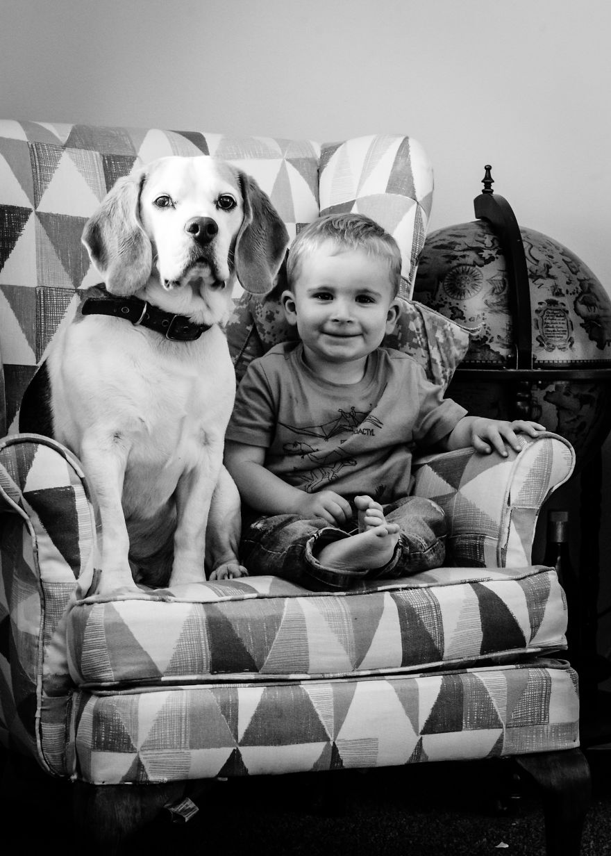 I’ve Taken A Picture Of My Son And Beagle Every Month For The Last Three Years In The Same Chair I’ve Taken A Picture Of My Son And Beagle Every Month For The Last Three Years In The Same Chair