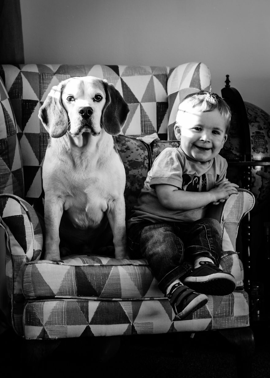 I’ve Taken A Picture Of My Son And Beagle Every Month For The Last Three Years In The Same Chair I’ve Taken A Picture Of My Son And Beagle Every Month For The Last Three Years In The Same Chair