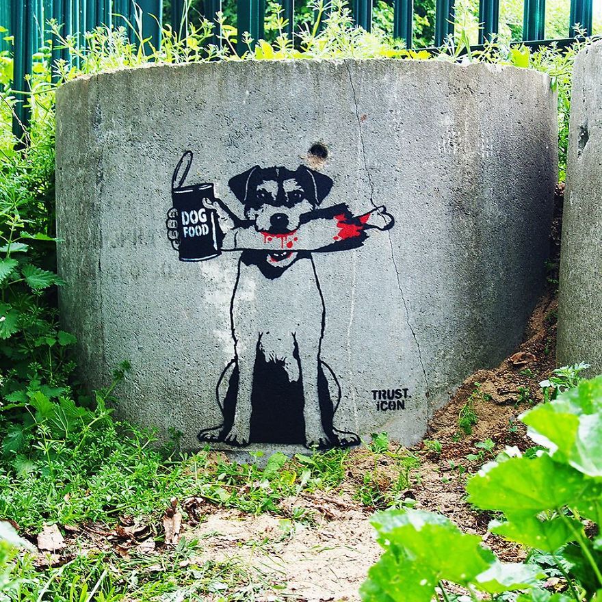 The Street Artist Forces The Viewer To Reflect When Seeing His Artworks On The Walls