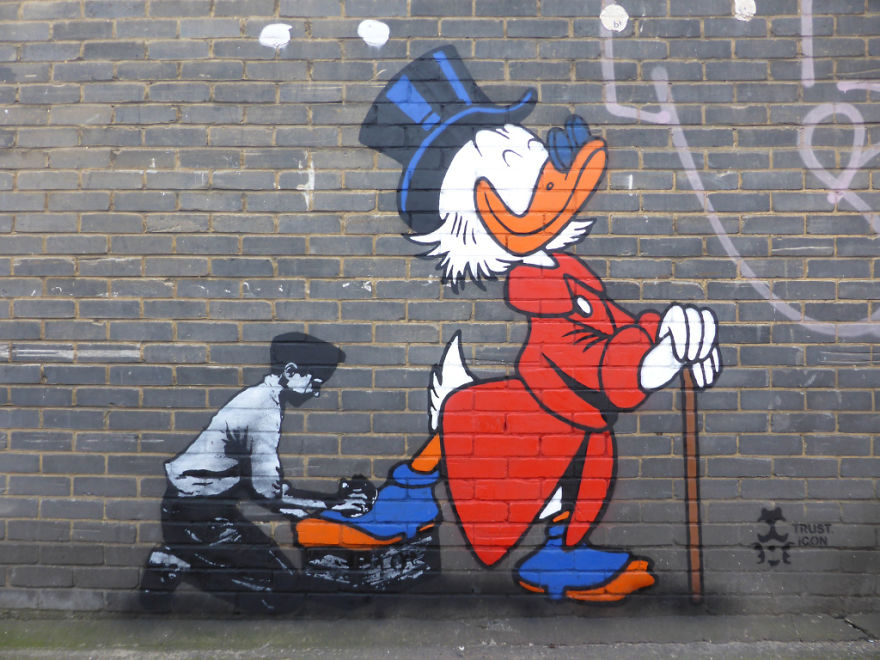 The Street Artist Forces The Viewer To Reflect When Seeing His Artworks On The Walls