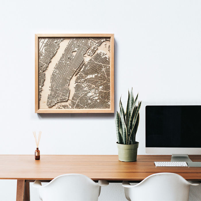 30+ Wooden City Maps That Will Make You Search For Your House!