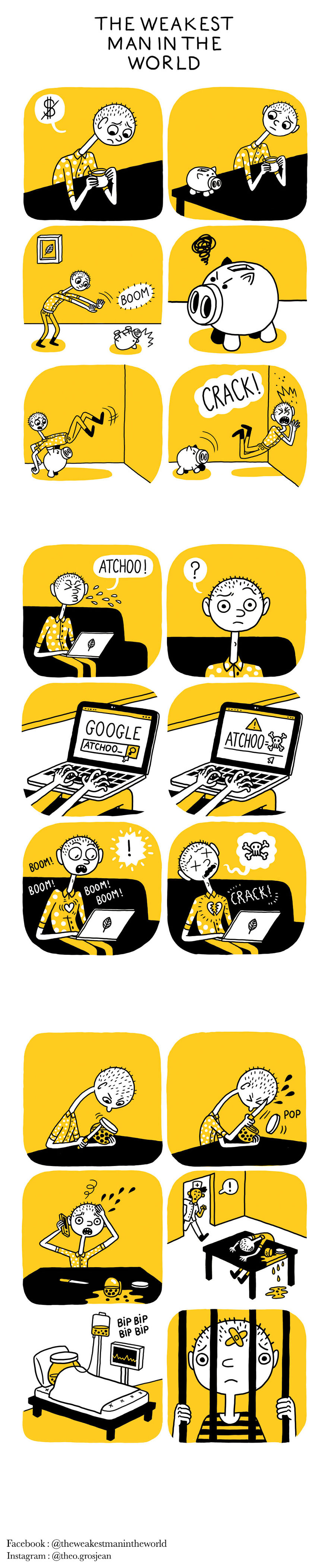 A Comics About The Sad Life Of The World's Weakest Man