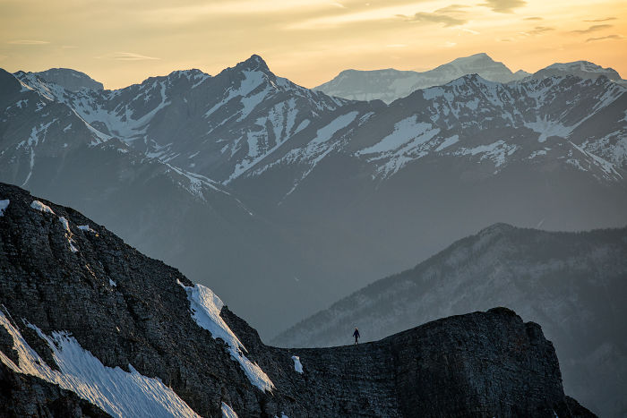 Hiking Up The East End Of Mount Rundle