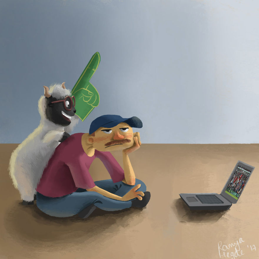 My Husband Wanted To Be A Sheep In The Swiss Alps, So I Illustrated Him As One! My Husband Wanted To Be A Sheep In The Swiss Alps, So I Illustrated Him As One!