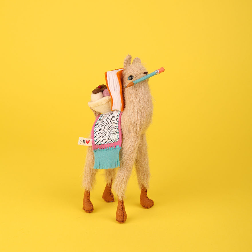 You Will Surely Want To Have A-Meet The Friendly Animals Made In Felt By The Artist Cat Rabbit