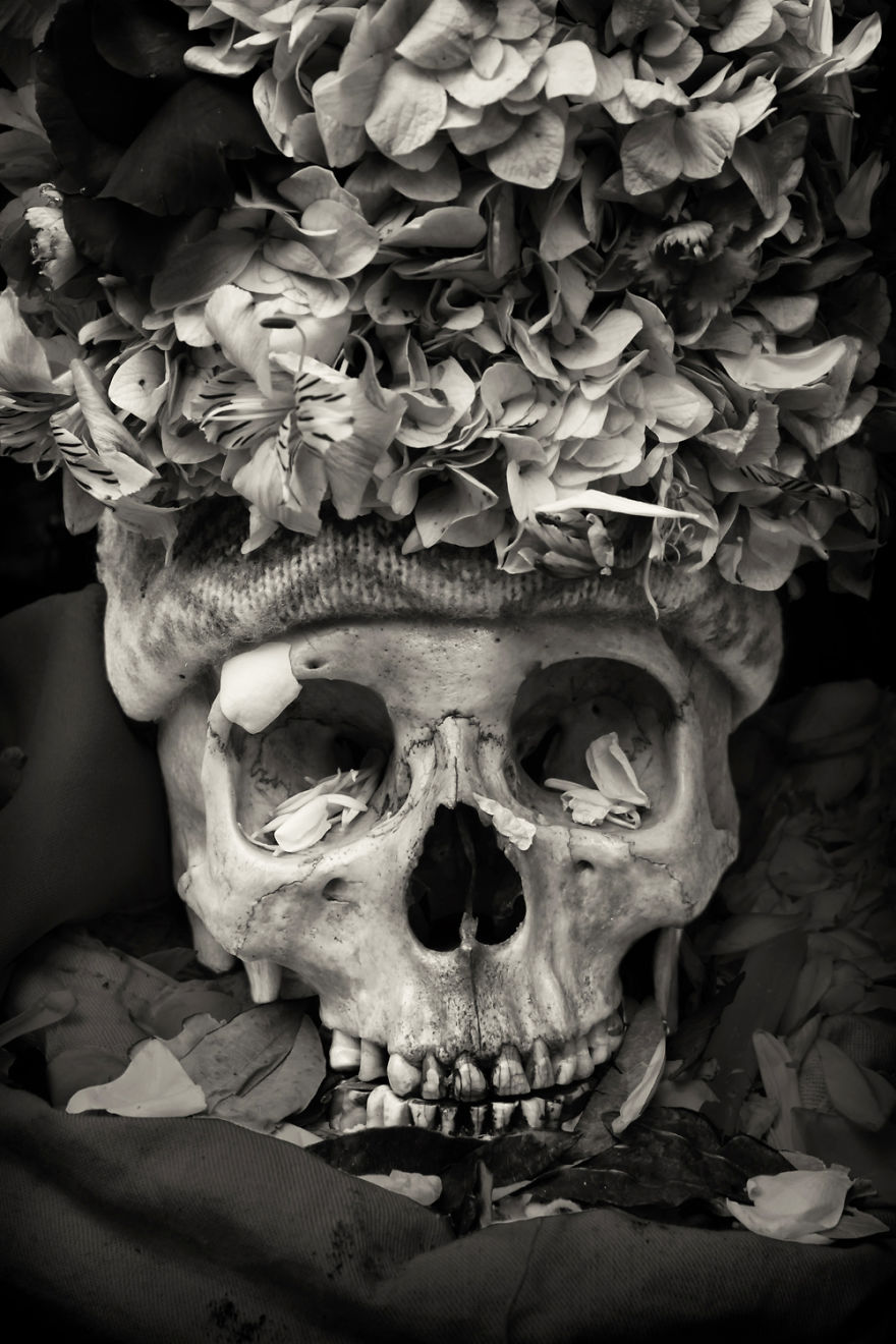 Human Skulls Portrayed In The General Cemetery Of The City Of La Paz, Bolivia Human Skulls Portrayed In The General Cemetery Of The City Of La Paz, Bolivia