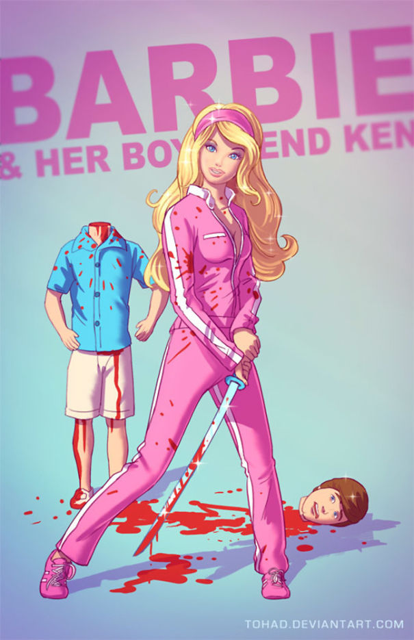 Artist Turns Characters Of Our Childhood As Bloody As Those Of Tarantino