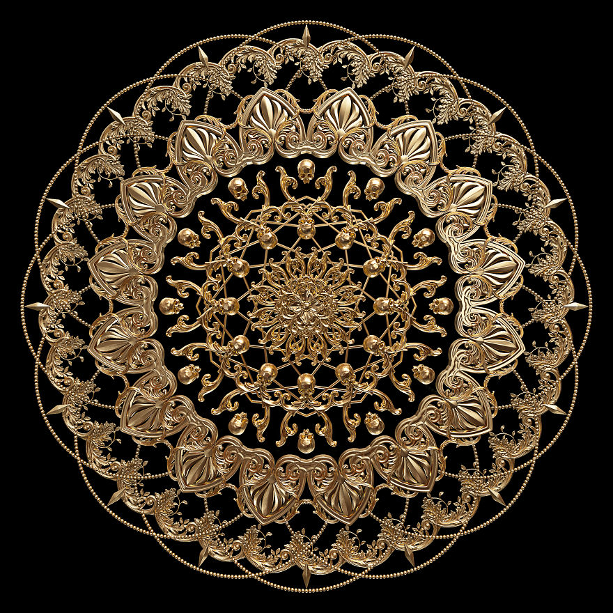 I Reimagined Traditional Mandala & Geometric Patterns As 3d Illustrations